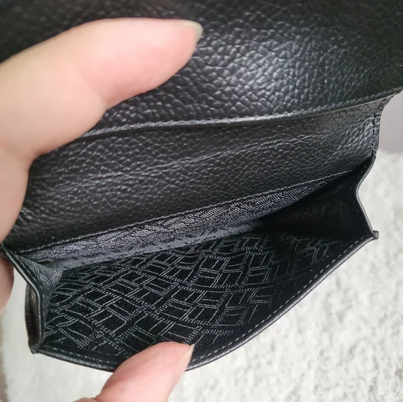 Dunhill Black Leather Bifold Card Case